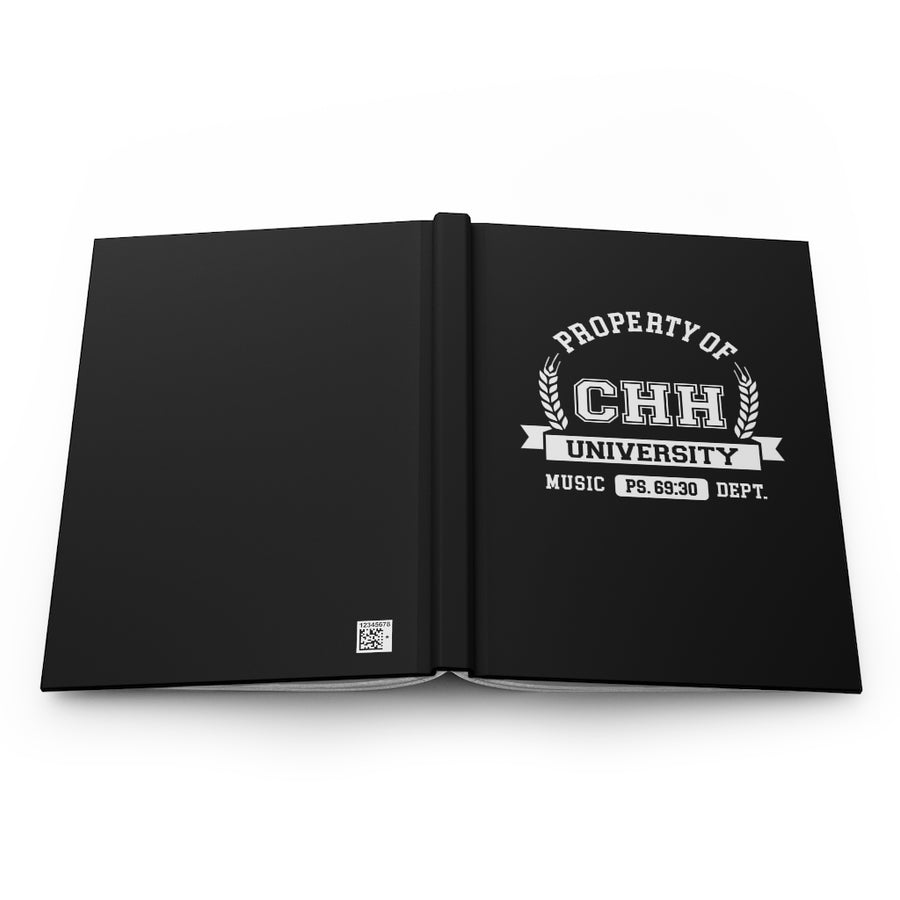 CHHU Property Of Music Department - Hardcover Journal Matte (black/white logo)