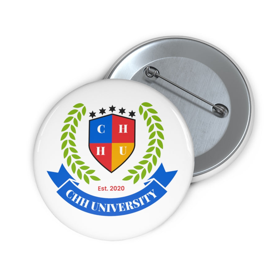 CHHU CREST Button (color logo, white)