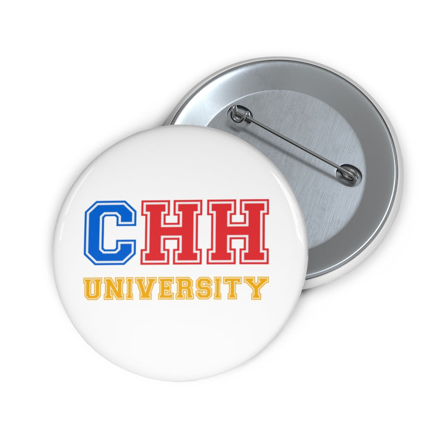 CHH UNIVERSITY Button (color logo, white)