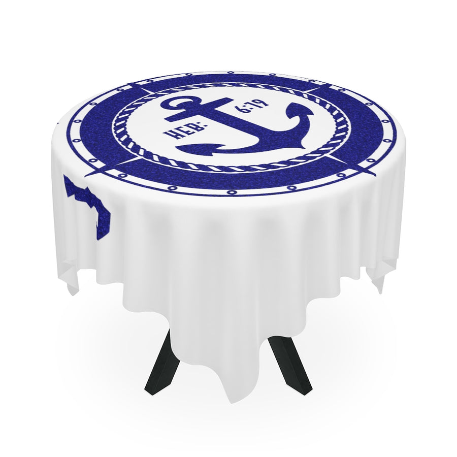 JESUS OUR ANCHOR Tablecloth (white)