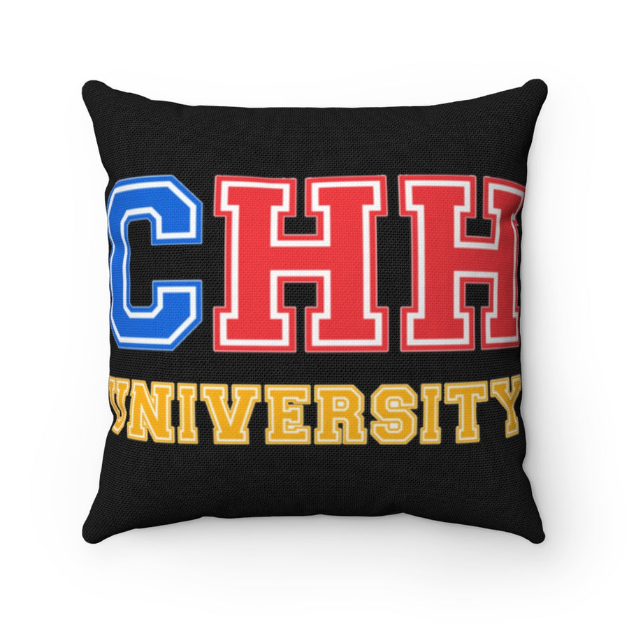 CHH UNIVERSITY Pillow (color logo, black)