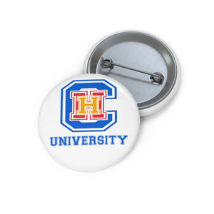 CHHU LETTERS Button (color logo, white)