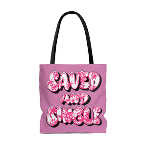 SAVED & SINGLE Tote Bag (p)