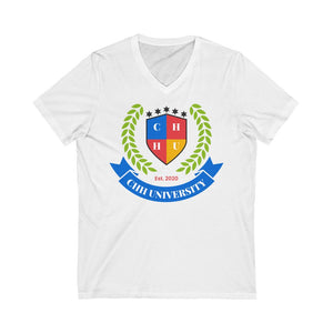 CHHU CREST V-Neck UNI-TEE® (color logo)