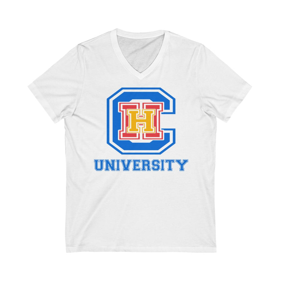 CHHU LETTERS V-Neck UNI-TEE® (color logo)