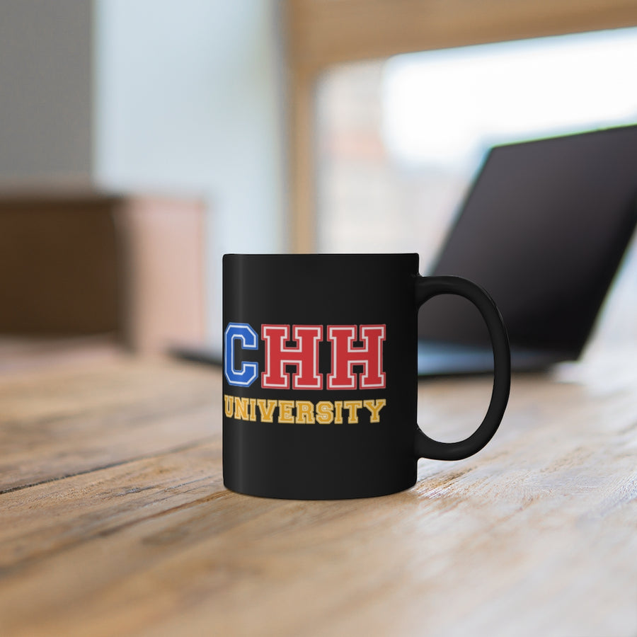 CHH UNIVERSITY 11oz Black Mug (color logo)