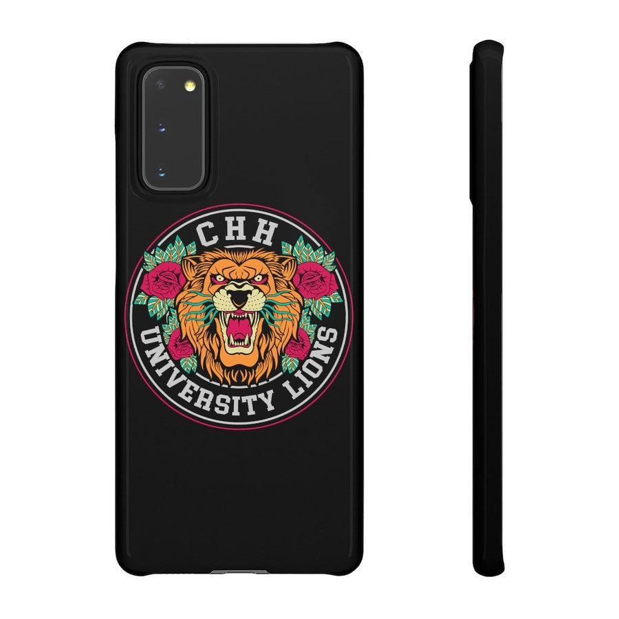 CHHU LION SNAP CASE (white letters)