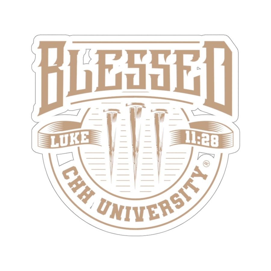 CHHU BLESSED Sticker (gold letters)