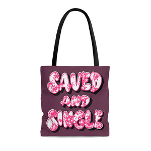 SAVED & SINGLE Tote Bag (m)