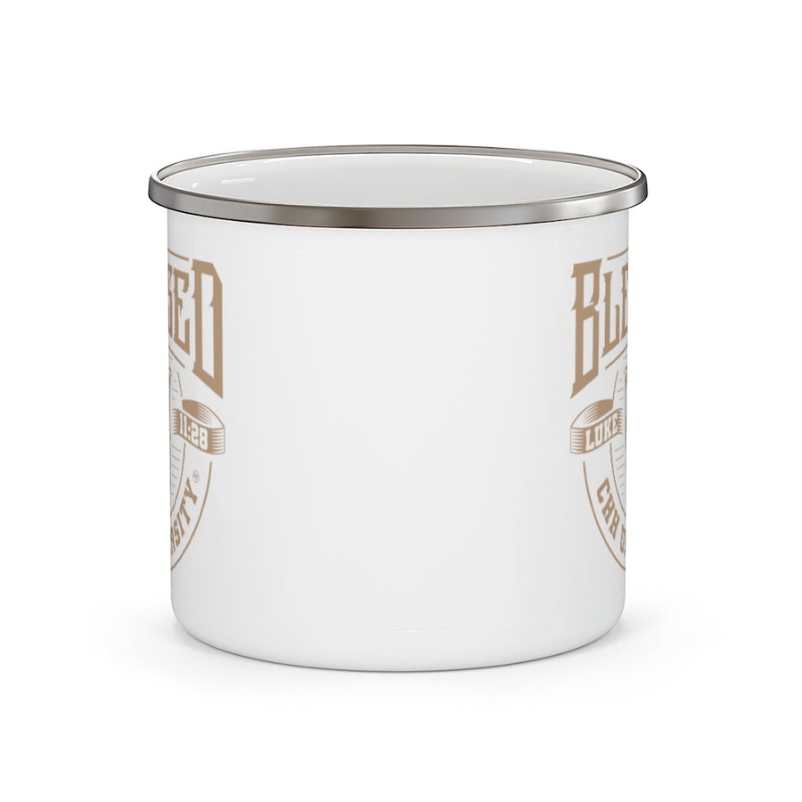 CHHU BLESSED Enamel Mug (gold logo)