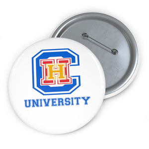 CHHU LETTERS Button (color logo, white)