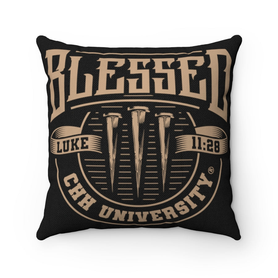 CHHU BLESSED Pillow (gold logo)