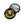 Load image into Gallery viewer, CHHU CREST Button (gold logo, black)
