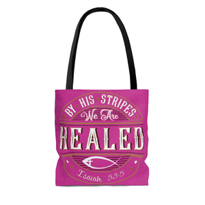 HEALED Tote Bag (hot pink)