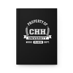 CHHU Property Of Music Department - Hardcover Journal Matte (black/white logo)