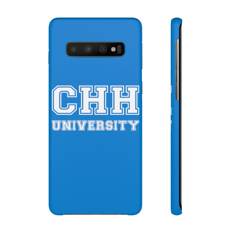 CHH UNIVERSITY SNAP CASE (white logo, blue)