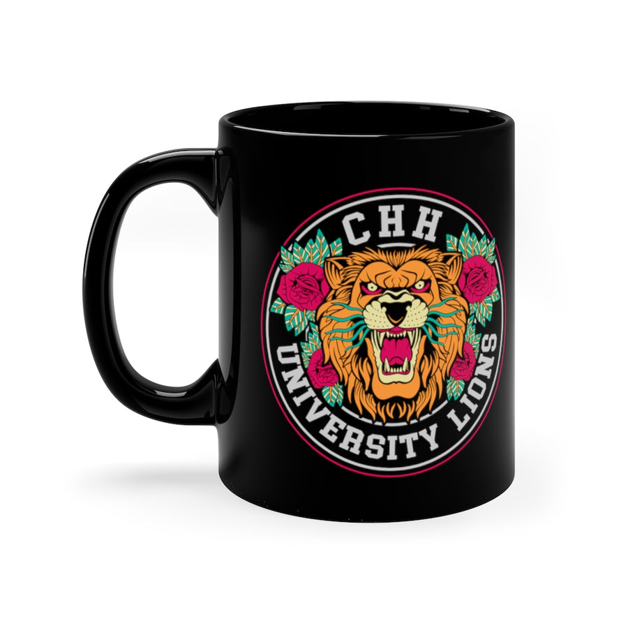 CHHU LION 11oz Black Mug