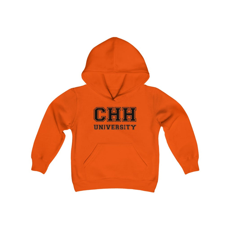 CHH UNIVERSITY Pullover Youth Hoodie (black logo)