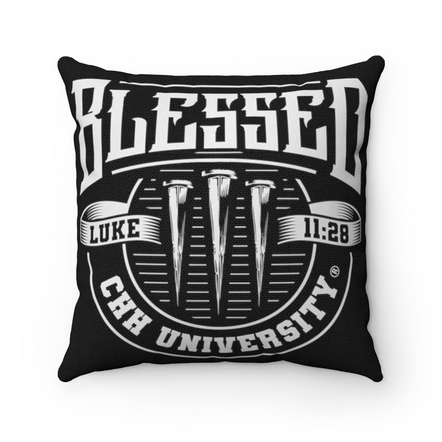 CHHU BLESSED Pillow (white logo)