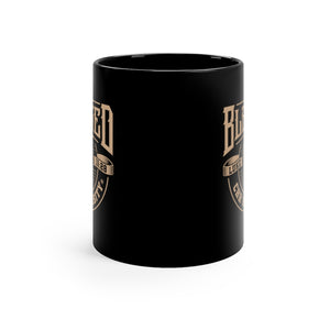 CHHU BLESSED 11oz Black Mug (gold logo)
