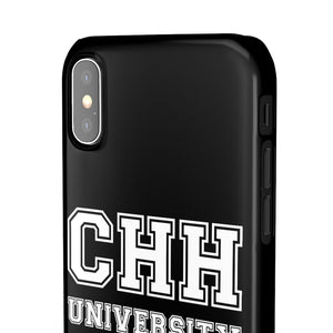 CHH UNIVERSITY SNAP CASE (white logo, black)