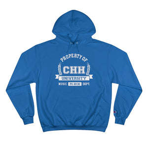 CHH UNIVERSITY Property Of Champion Pullover Hoodie (White Logo)