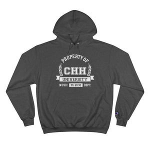 CHH UNIVERSITY Property Of Champion Pullover Hoodie (White Logo)