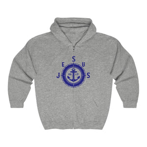 JESUS OUR ANCHOR Zip-Up Hoodie
