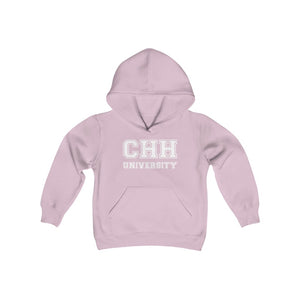 CHH UNIVERSITY Pullover Youth Hoodie (white logo)