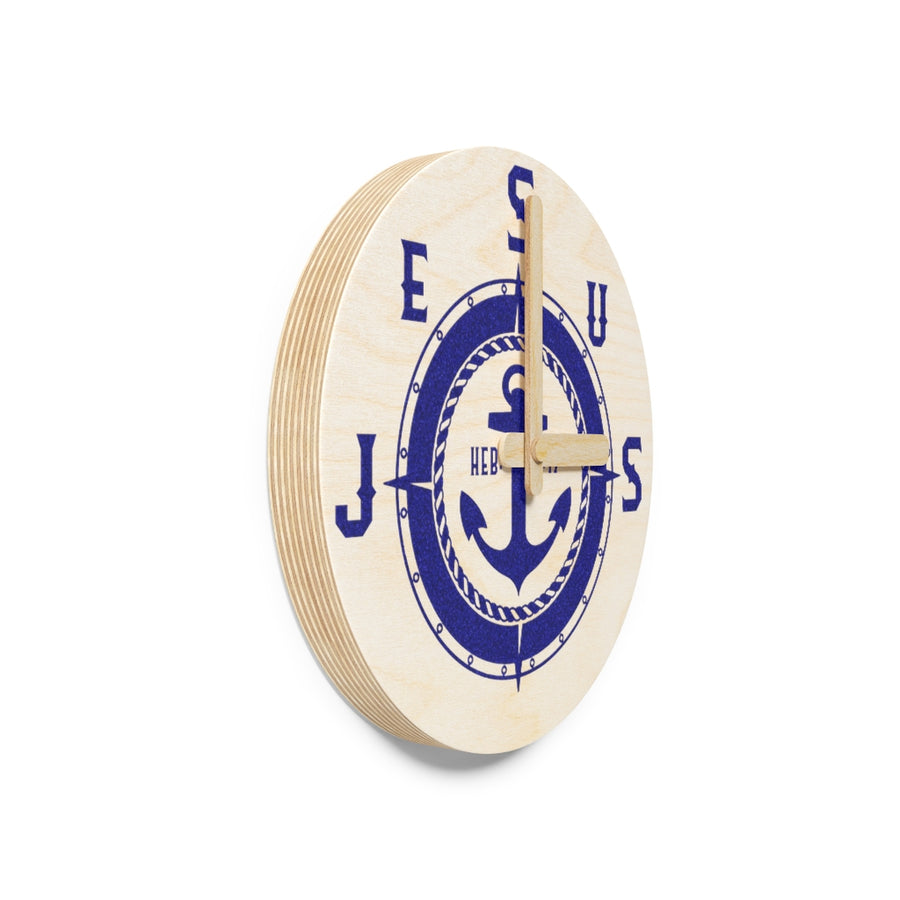JESUS OUR ANCHOR Wooden Wall Clock