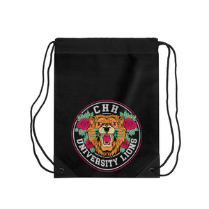 CHHU LION Drawstring Bag (white letters)