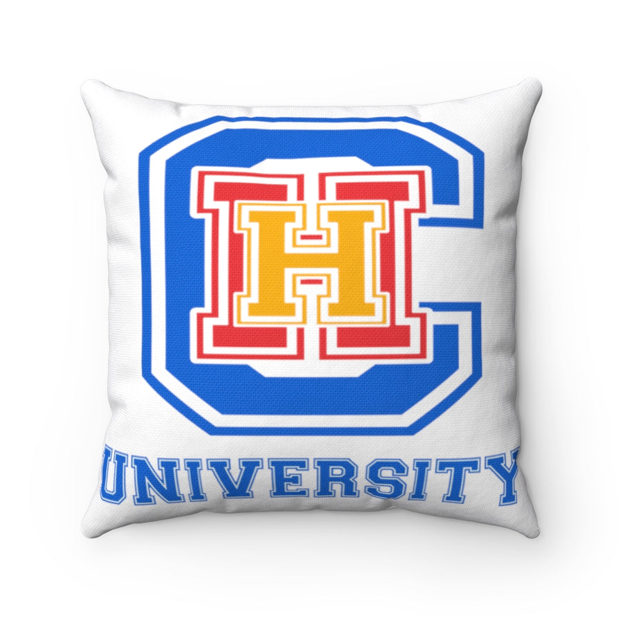 CHHU LETTERS Pillow (color logo, white)