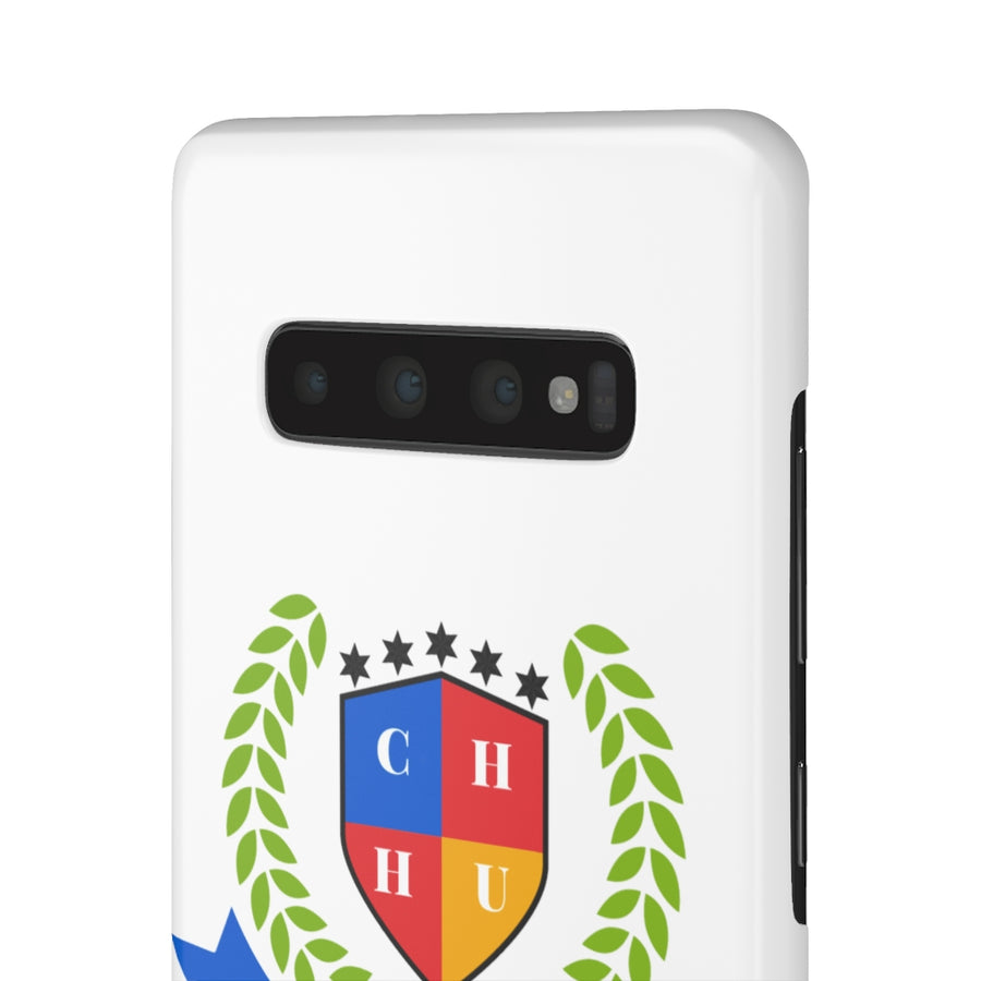 CHHU CREST SNAP CASE (color logo, white)